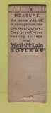 Matchbook Cover - Weil McLain Boilers Syracuse NY Shafer WORN BOBTAIL