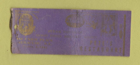 Matchbook Cover - Pete's Restaurant Syracuse NY WEAR BOBTAIL