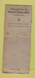 Matchbook Cover - Regional Market Cafeteria Syracuse? NY BOBTAIL
