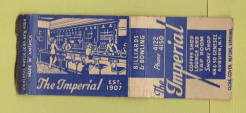 Matchbook Cover - Imperial Restaurant Auburn NY BOBTAIL
