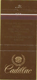 Matchbook Cover - Brown Cadillac Chevrolet Berwick PA 30 Strike