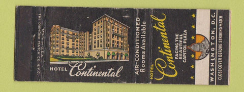 Matchbook Cover - Hotel Continental Washington DC