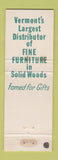 Matchbook Cover - Griffin Inc Arlington VT Furniture WEAR