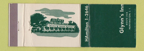 Matchbook Cover - Glynn's Inn Huntington LI NY