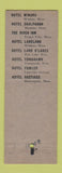 Matchbook Cover - Arthur Roberts Hotels Rochester Brainerd Alexandria MN