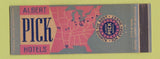 Matchbook Cover - Albert Pick Hotels Full Length