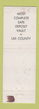 Matchbook Cover - Lea County State Bank Hobbs NM