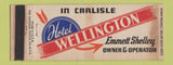 Matchbook Cover - Hotel Wellington Carlisle PA WEAR Full Length