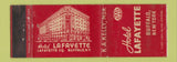 Matchbook Cover - Hotel Lafayette Buffalo NY