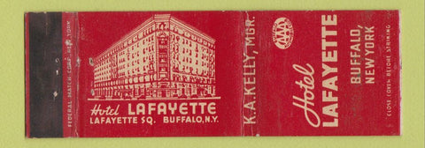 Matchbook Cover - Hotel Lafayette Buffalo NY