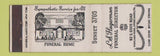 Matchbook Cover - LS Hagerman Funeral Home Upper Darby PA WORN