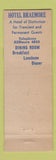 Matchbook Cover - Hotel Breamore Boston MA