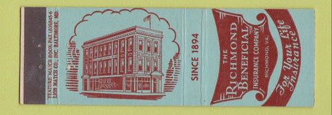 Matchbook Cover - Richmond Beneficial Insurance Company VA feature