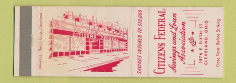 Matchbook Cover - Citizens Federal Savings and Loan Cleveland OH