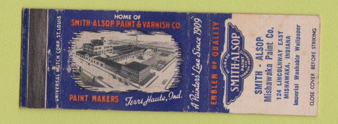 Matchbook Cover - Smith Alsop Mishawaka Paint Company IN