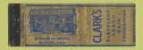 Matchbook Cover - Clark's Restaurants Cleveland Akron Erie Youngstown OH WEAR