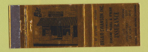 Matchbook Cover - D'Reair Swanson Insurance La Porte IN