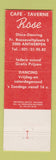 Matchbook Cover - Cafe Taverne Rose Antwerp Belgium Full Length