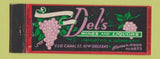 Matchbook Cover - Del's Wines and Liquors New Orleans LA WEAR