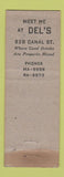 Matchbook Cover - Del's Wines and Liquors New Orleans LA WEAR