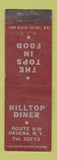 Matchbook Cover - Hilltop Diner Ravena NY WORN MIDGET