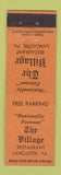 Matchbook Cover - The Village Restaurant Lancaster PA MIDGET