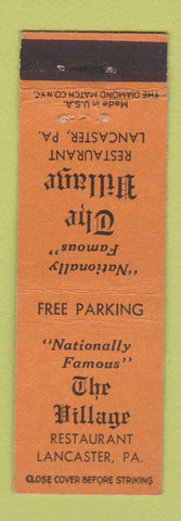 Matchbook Cover - The Village Restaurant Lancaster PA MIDGET