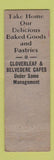 Matchbook Cover - Belvedere Cafe Evansville IN MIDGET