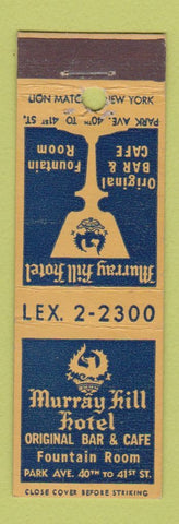 Matchbook Cover - Murray Hill Hotel New York City MIDGET