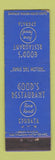 Matchbook Cover - Good's Restaurant Ephrata PA MIDGET