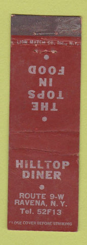 Matchbook Cover - HIlltop Diner Ravena NY WORN MIDGET