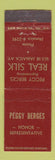 Matchbook Cover - Peggy Berges Real Silk Nylons Socks Lingerie MIDGET