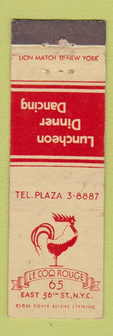 Matchbook Cover - Le Coq Rouge New York City WEAR MIDGET