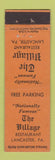 Matchbook Cover - The Village Restaurant Lancaster PA MIDGET