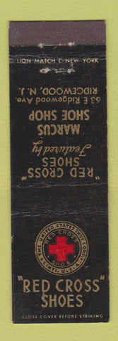 Matchbook Cover - Red Cross Shoes Marcus Ridgewood NJ MIDGET