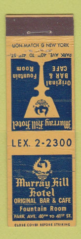 Matchbook Cover - Murray Hill Hotel New York City MIDGET