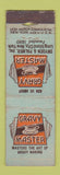 Matchbook Cover - Gravy Master Dryden Palmer Long Island City NY WORN MIDGET