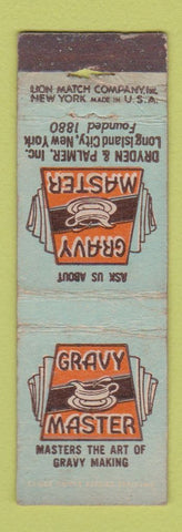 Matchbook Cover - Gravy Master Dryden Palmer Long Island City NY WORN MIDGET
