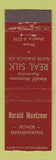 Matchbook Cover - Harold Muntzner Real Silk rep hosiery socks lingerie MIDGET