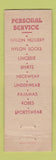 Matchbook Cover - Harold Muntzner Real Silk rep hosiery socks lingerie MIDGET
