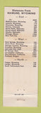 Matchbook Cover - Willow Inn Chinese Restaurant Rawlins WY WEAR Full Length