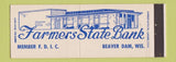 Matchbook Cover - Farmers State Bank Beaver Dam WI Full Length