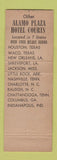 Matchbook Cover - Alamo Plaza Motels Dallas Beaumont TX Charlotte Raleigh NC