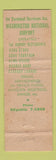 Matchbook Cover - Washington National Airport DC Terrace Dining Room Full Length
