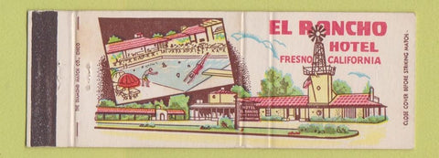 Matchbook Cover - El Rancho Hotel Fresno CA Full Length