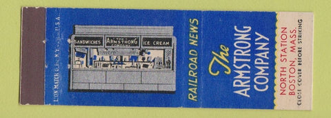 Matchbook Cover - Amstrong Company Boston MA North Station
