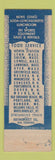 Matchbook Cover - Amstrong Company Boston MA North Station