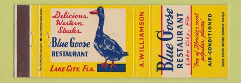 Matchbook Cover - Blue Goose Restaurant Lake City FL