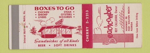 Matchbook Cover - Beachcomber Restaurant Fort Walton Beach FL