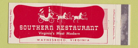 Matchbook Cover - Southern Restaurant Waynesboro VA WEAR Full Length